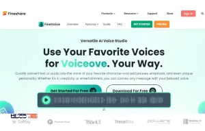 3. FineVoice: بهترین تغییر دهنده صدای هوش مصنوعی برای کیفیت صدا
