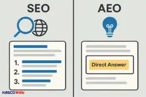 تفاوت سئو و AEO